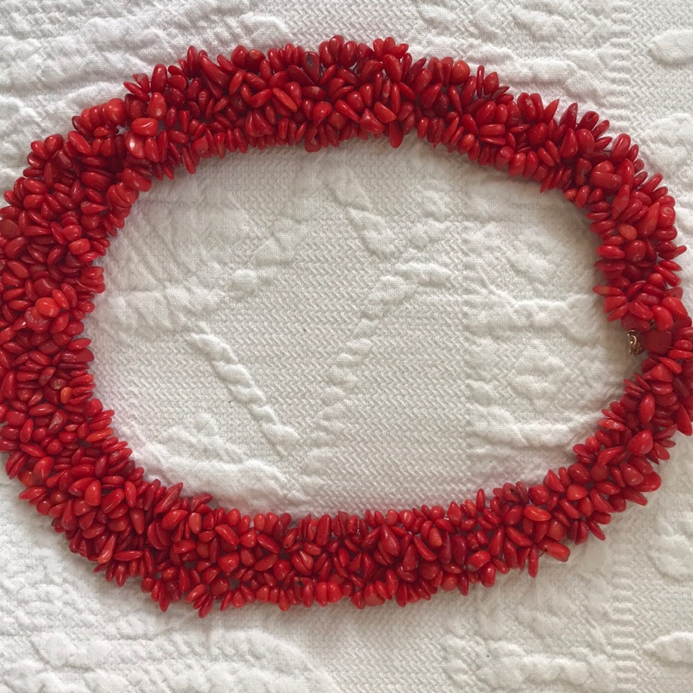 Bold Red Coral Necklace